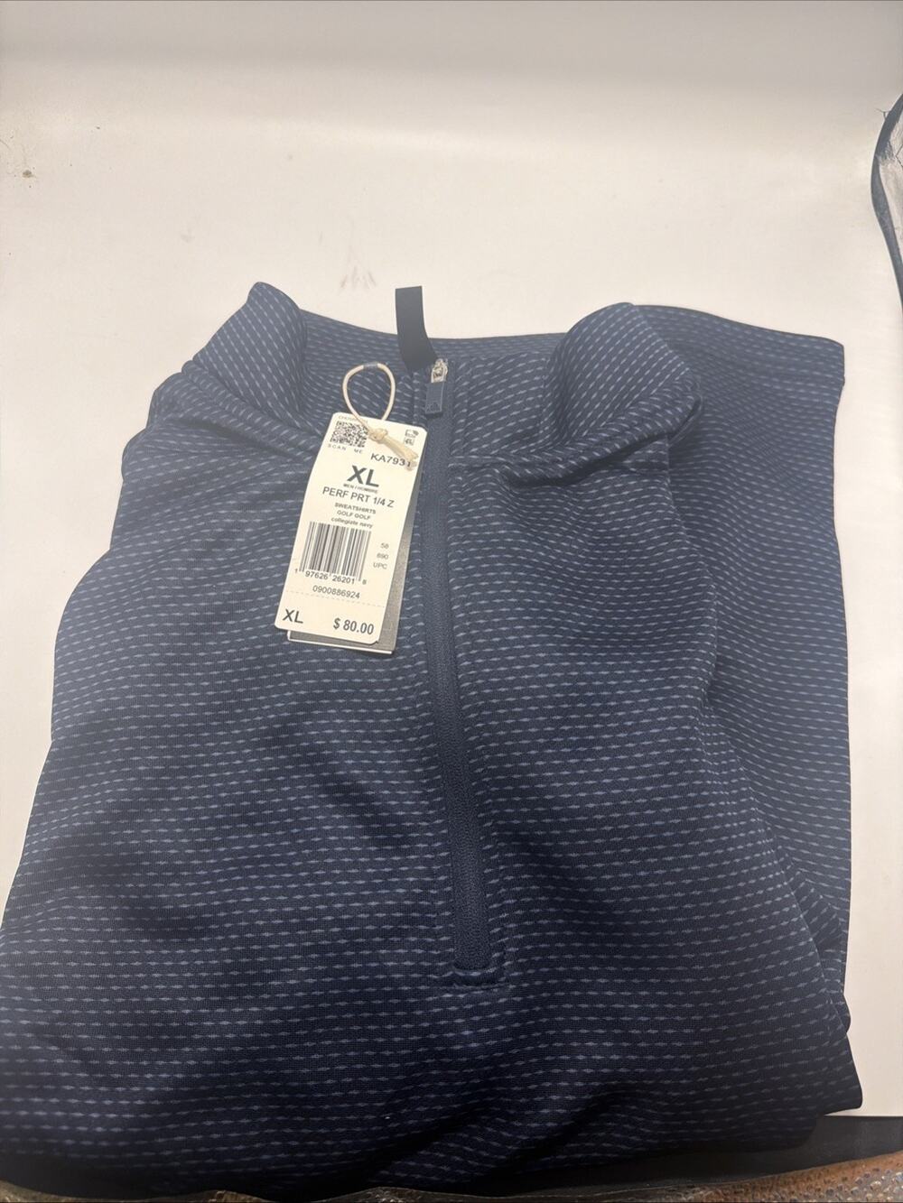 adidas Men's PERF PRT 1/4 Z Collegiate navy/XL US 80$ Msrp